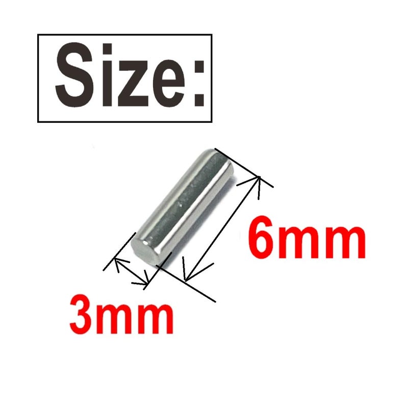 ZDingTech 60pcs 3mm x 6mm Dowel Pins,3mm x 6mm Metal Dowel pins M3 3mm Shelf Pegs,Support Shelves,3mm x 6mm Metal Rod.304 Stainless Steel Wood Bunk Bed pegs - Image 4